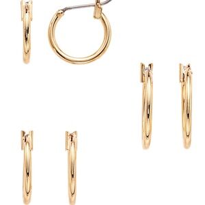 🤍Nine West Small Hoop Earrings Trio Set